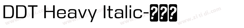 DDT Heavy Italic字体转换